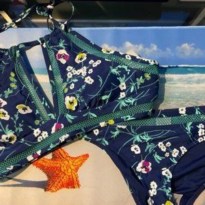 NWT Cole of California Mesh High Neck Bikini